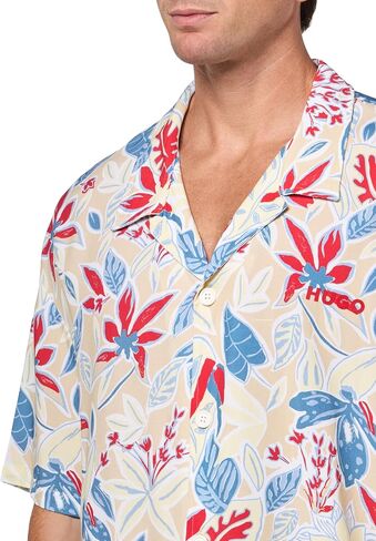 HUGO Men's Relaxed Beach Shirt in Saudi Arabia