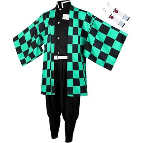 Drofe Tanjirou Zenitsu Cosplay Costume اليابانية kimono الزي الهالوين