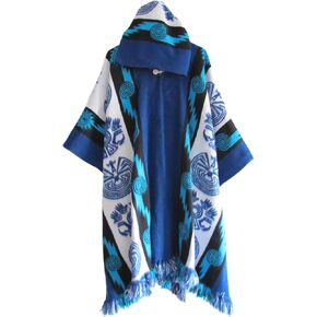 هوديز رجال Aztec Poncho Cape Cloak Coat Vintage Bat Sleeve Cloak Shawl Fashion Bullover