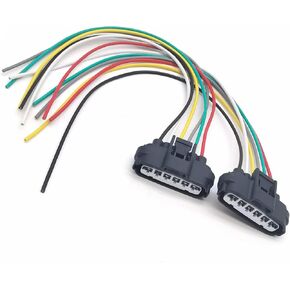 قابس تسخير الأسلاك ، موصل محول الأسلاك 6-wire 6-plug ، موصل محول الأذرع ، بديل معدّل ل 90980-11858 قطعًا ، قابسًا وتشغيلًا ، ملاءمة عالمية لمعظم السيارات (أسود)