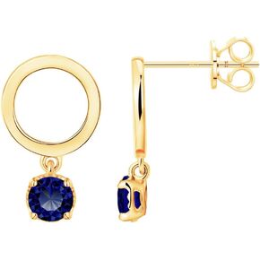 18K Yellow/White Gold Plated Silver Earring With 0.60 TCW Lab Grown Diamonds/Emerald/Blue Sapphire/Moissanite, Earrings For Women, Gift For Her Jewelry For Women Comes With Gift Box