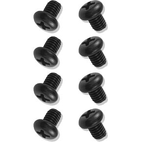 Rear License Plate Screws M5-0.8X6mm Compatible with T-esla Model 3, Y and B-M-W 18-8 Stainless Steel Black Zinc Plated 8 Pack