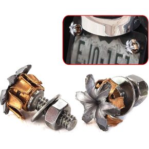 Bullet Bouquets Motorcycle License Plate Bolts .45 ACP Expanded Hollow Points, Made in The USA