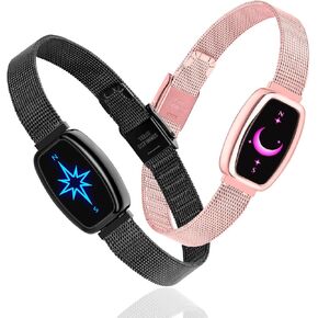 Long Distance Touch Bracelets for Couples, Vibration & Light up | Long Distance Couples Bracelets Relationship Gifts for Girlfriend Bluetooth Pairing Jewelry Xmas Gifts