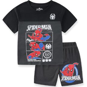 Marvel Spider-Man Boys Short Sleeve T-Shirt and Shorts Set for Little and Big Kids