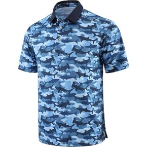 Men's Golf Polo Shirts Short Sleeve Moisture Wicking Quick Dry Fit Business Casual Performance Sports Shirt