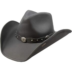 Stetson Men's Cowboy ، Black Leather ، X-Large