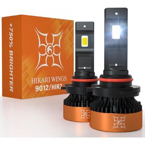 Hikari Wings H1 LED Light Fog Light ، 28000lm Pure White 6000K LED LED ، Plug & Play IP68 Pack Pack من 2