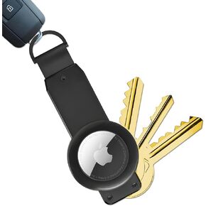 Metal Airtag Holder - Airtag Keychain Organizer - Air Tag Keychain with Belt Clip for Apple Airtag,Smart Airtag Key Organizer Secures 1-6 Keys