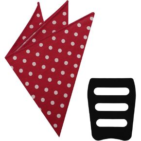 Pocket Squares for Men, Polka Dots Cotton Handkerchiefs for Men with Holder Mens Pocket Square Men's Handkerchiefs