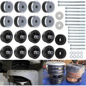 PIT66 Body Cab Mount Bushing Kit Blue KF04060BK Compatible with 2008-2016 Ford F250 F350 Super Duty 2WD and 4WD XL, XLT, FX4, Lariat, Platinum, Cabela's, King Ranch