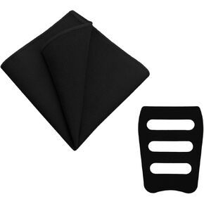 Mens Handkerchiefs with Pocket Square Holder, Solid Color Cotton Handkerchiefs for Men Suits Wedding Business Party