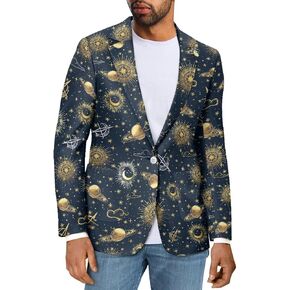 Sprowallow Men's Casual Blazer One Button Lightweight Sports Coat with Pockets Slim Fit Lapel Jacket Business Suit