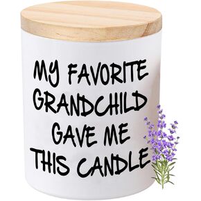 Gifts for Grandma Grandpa from Granddaughter/Grandson Funny Novelty Unique Christmas Fathers Day Mothers Day Birthday Gift for Grandparents Lavender Scented Soy Candle