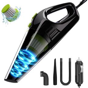 Car Wired Vacuum Cleaner, 12V Portable Vacuum with Strong Suction, 3 Attachments for Cleaning Seats, Floor Mats, and Crevices, Compact Design for Home and Car Use.365 Day Trial