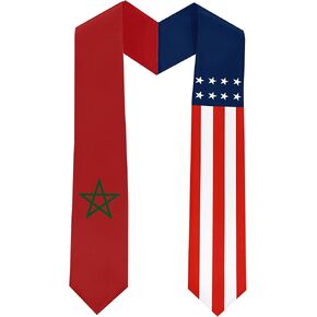 علم المغرب الدولي للطلاب التخرج ساش سرق الأوشحة 180 × 13 سم/70 × 5 بوصات.