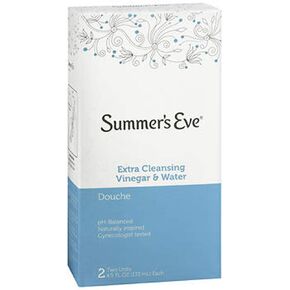 Summer's Eve Douche Extra Cleansing Vinegar & Water 2 Ct (Pack of 8)