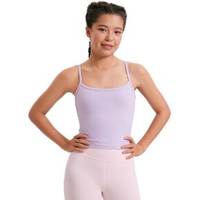 CRZ YOGA Girl Butterluxe Double Lined Sleeveless Tank Tops - Camisole Spaghetti Y Back for Teen Kid Sports Dance