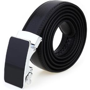 Women's Small Style Belt Leather Ratchet Dress Belt with Sliding Adjustable Buckle 1 1/4 inches Width and 52 inches Length