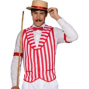 Rubies Men's Barbershop Quartet Vest for Themed Parties and Halloween