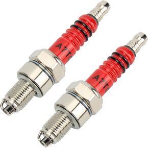 A7TC Spark Plug 3 Electrode متوافق مع 50cc 70cc 90cc 110cc 125cc 150cc سكوتر جيب جيب الدراجة atv moped Quad go kart حزمة 4
