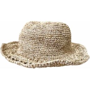 Summer Sun hat for Men & Women Made from Natural Hemp from Himalaya. Breathable sweatproof Wide Brim Foldable Beach hat. Ivory