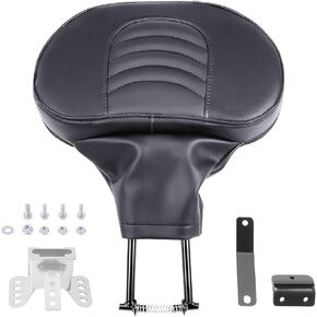 Adjustable Plug in Rider Backrest, 2 Up Seat Detachable Driver Backrest Pad w/Mounting Kit For Harley Touring CVO Electra Glide Road Glide Road King Street Glide 2009-2023