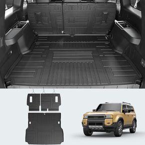 Cargo Mat for Toyota Land Cruiser 2025 2024, Trunk With Backrest All Weather Protection Liner Replacement Accessories