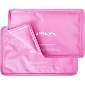 APEXUP Gel Ice Packs for Injuries Reusable, Flexible Double Sided Cold Packs for Injuries, Ice Pack for Knee, Shoulder, Back, Hip, Leg, Arm (Black, S, 1PK)