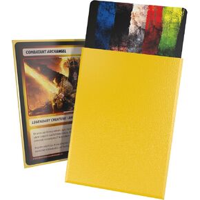 Ultimate Guard Cortex Card Sleeves, 100 Standard Size TCG Sleeves, 66 x 91mm, Yellow Back, Matte Finish, No PVC & Acid-Free, High Clarity