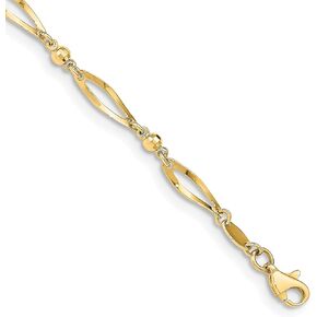 Aviariah 14k الذهب الأصفر المصقول و 9 بوصات من Anklet - 9 "9"