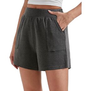 OMKAGI Athletic Sweat Shorts Women High Waisted Summer Lounge Shorts with Pockets