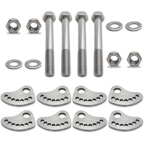 4 PCS 304 Stainless Steel Camber Lock Alignment Fix & Upper Arm Cam Bolt Kit Compatible with Silverado WT SLT SL LT LS SSV SS RST XFE Base HD SLE at Denali LTZ Custom 1500 2500 3500 1999-2019
