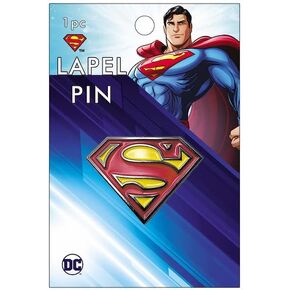 C&D Visionary DC Comics Superman Logo Lapel Pin, Red, Yellow