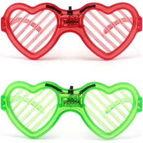 FEISEDY 2 PACK LED Happy New Year Glasses Light Up Christmas Tree Glasses Party B2855-F2