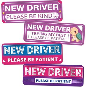 New Driver Magnet for Car Reflective Please Be Patient New Driver Signs for Car Student Driver Magnetic Safety Signs in Kuwait