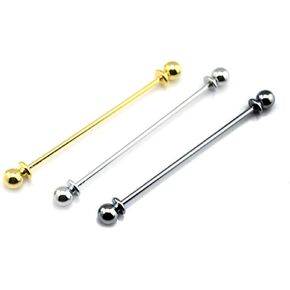 Men's Brass Ball Collar Bar Pins for Men Boy Shirt Tie Necktie Pins Clip Clasp Lapel Stick Brooch Make You More Handsome Formal Occasions Suit Accessories Wedding Business Engagement Husband Brother