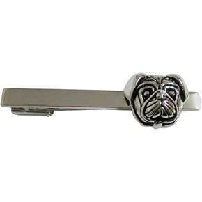 Pug Dog Head Head Clip Square Tie Clip