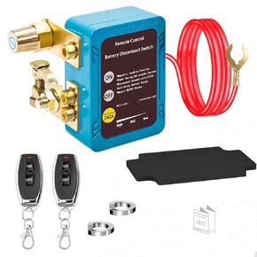12v 240A Remote Battery Disconnect Switch, Upgrade Smart Voltage Car Kill Switch, Anti - Theft, to Prevent Battery Drain, for 1 Unit Car, Truck, RV (Flat Installation)