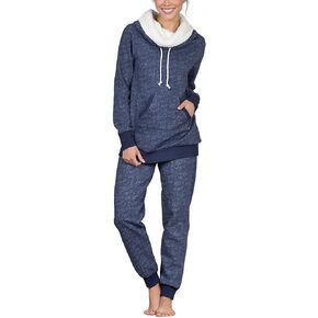 PajamaGram Womens Pajama Sets - Cozy Pajamas For Women, Shearling Rollneck