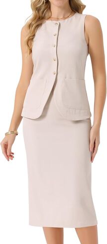 Seta T Women Summer Summer 2 قطعة تنورة مجموعة العمل مجموعة العمل لأسفل السترة في سترة الأكياس وتنورة قلم رصاص in Saudi Arabia