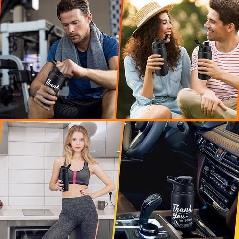 meekoo 12 Pcs Thank You for Being Awesome Aluminum Water Bottles Bulk Lightweight Sports Water Bottles Inspirational Bike Water Bottle with Snap Lids for Travel Gym Camping Hiking in Saudi Arabia