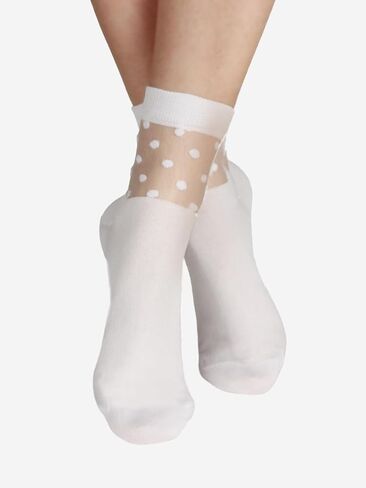COTTON DAY Womens Summer Fashion Thin Light Weight Half Sheer Tulle Ankle Socks in Saudi Arabia