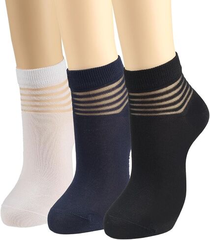 COTTON DAY Womens Summer Fashion Thin Light Weight Half Sheer Tulle Ankle Socks in Saudi Arabia