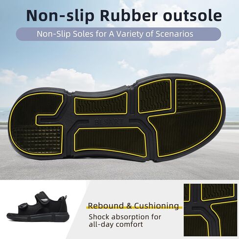 Diabetic Sandals for Men Wide Toe Swollen Feet Adjustable for Foot Pain ReliefOpen Toe Casual Athletic Sandals for Outdoor Beach Travel Summer in Kuwait