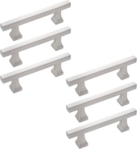 3 inch Brushed Nickel pulls Brushed Nickel Cabinet Handles Brushed Satin Nickel Cabinet pulls Satin Nickel Cabinet knob Kitchen Cabinet Hardware Super Deluxe 6 Packs in Saudi Arabia