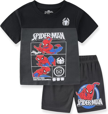 Marvel Spider-Man Boys Short Sleeve T-Shirt and Shorts Set for Little and Big Kids in Kuwait