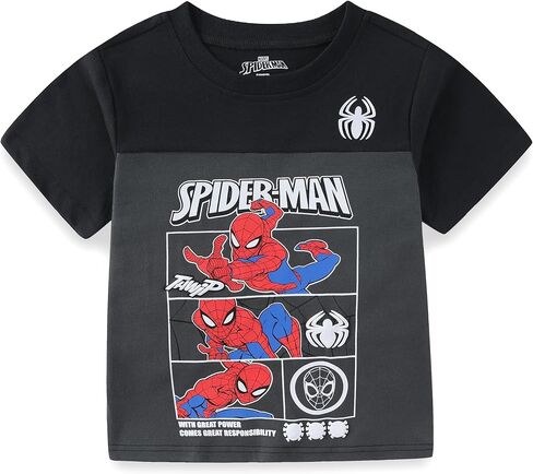 Marvel Spider-Man Boys Short Sleeve T-Shirt and Shorts Set for Little and Big Kids in Kuwait