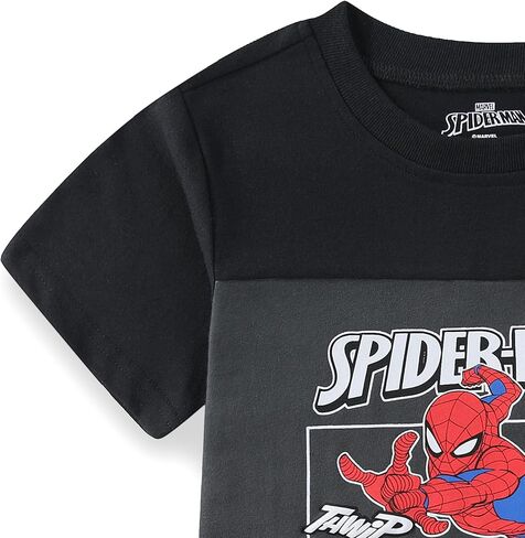 Marvel Spider-Man Boys Short Sleeve T-Shirt and Shorts Set for Little and Big Kids in Kuwait