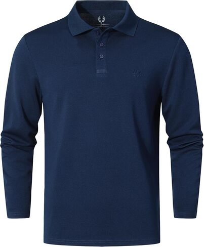 Men's Long Sleeve Polo Shirt Quick Dry Performance Tactical Shirts Daily Casual Stylish Collared Shirts for Men in Saudi Arabia